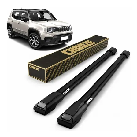 Travessa Bagageiro Rack Jeep Renegade 2019 Preto Slim Preto
