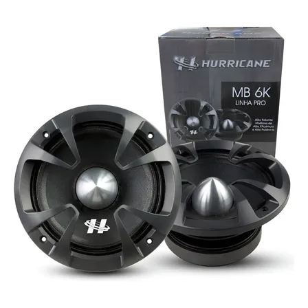 Par Alto Falante Midbass Hurricane Pro Mb 6k 700w 4 Ohms Foto