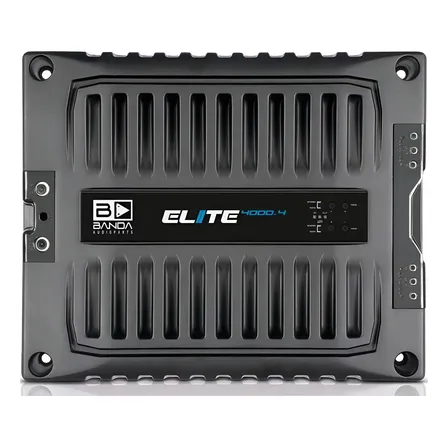Modulo Elite Banda 4000.4 4000 Rms 1 Ohm 4 Canais Trio Preto