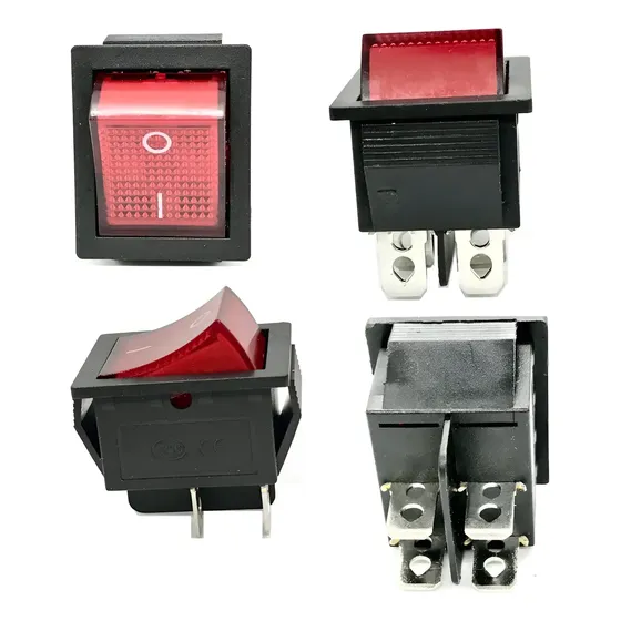 10x Interrupt Chave Gangorra Kcd4-201n 4t 16/20a 250v Verme Vermelha