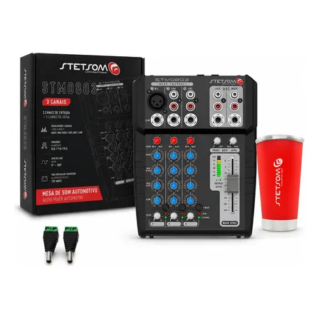 Mesa De Som Automotiva Stm0803 Stetsom Modelo Novo Vu 12v