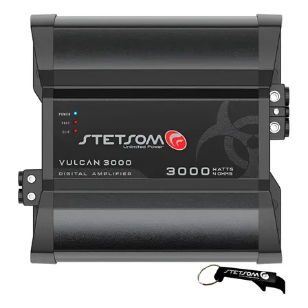 Módulo Amplificador Stetsom Vulcan 3000 1c 3000w Rms 4 Ohms Preto