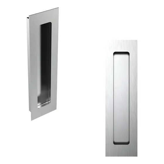 Puxador Porta De Correr 2 Pçs Concha Aço Inox 20cm Escovado
