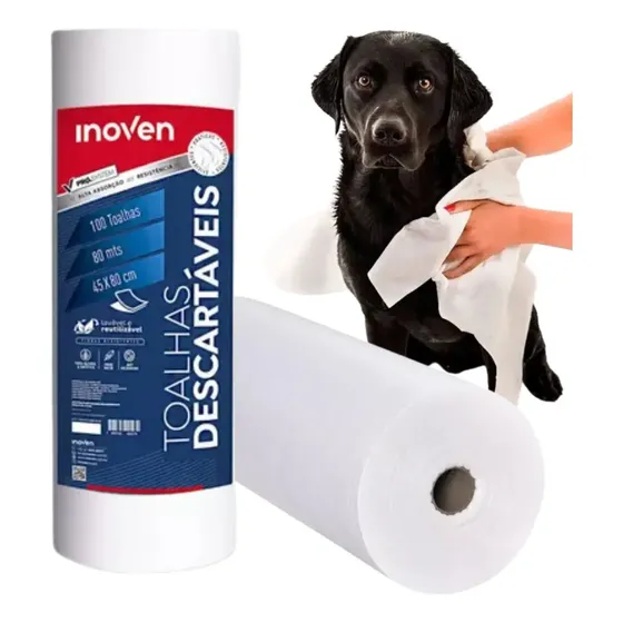 Toalha Descartável Pet Banho Tosa 45x80cm Inoven