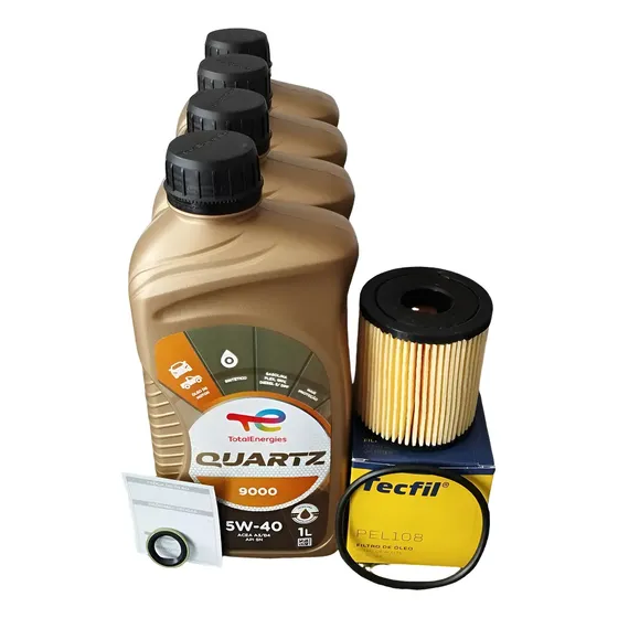 Kit 4 Total 5w40 Peugeot 206 207 307 C4 1.6 Flex + Filtro
