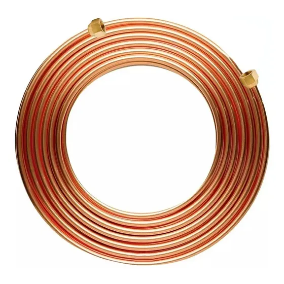 Tubo De Cobre 3/8 P/ Gas De Cozinha 1 Mt Flangeado + Porcas*