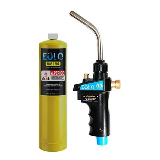Maçarico Turbo Torch 2200 Graus + Refil Gás Mapp Gratis
