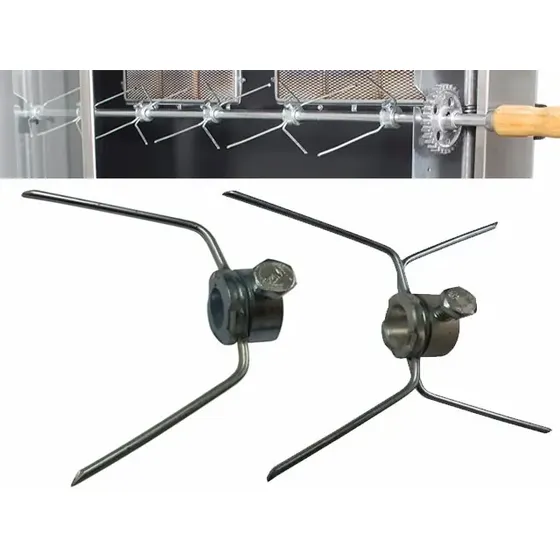 Gancho Garfo P/ Varao Maquina Assar Frango 4 Duplo 2 Simples