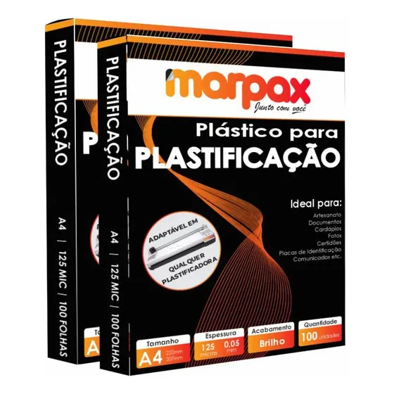 Plástico Para Plastificação A4 200un Polaseal 0,05 125mic