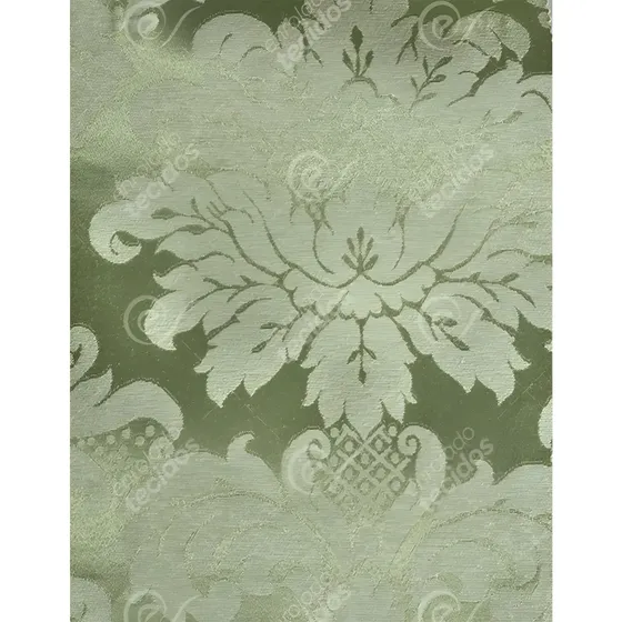 Tecido Jacquard Verde Pistache Arabesco 3m X 2,8m Decoração