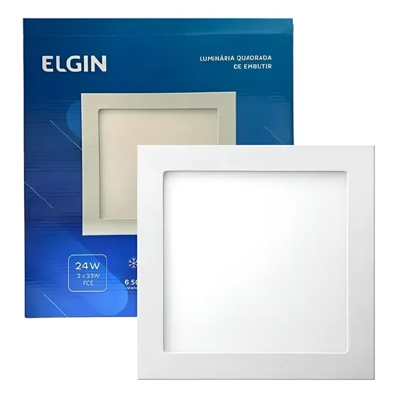 Kit 10 Painel Plafon Embutir 25w 24w Quadrado Luminária Led