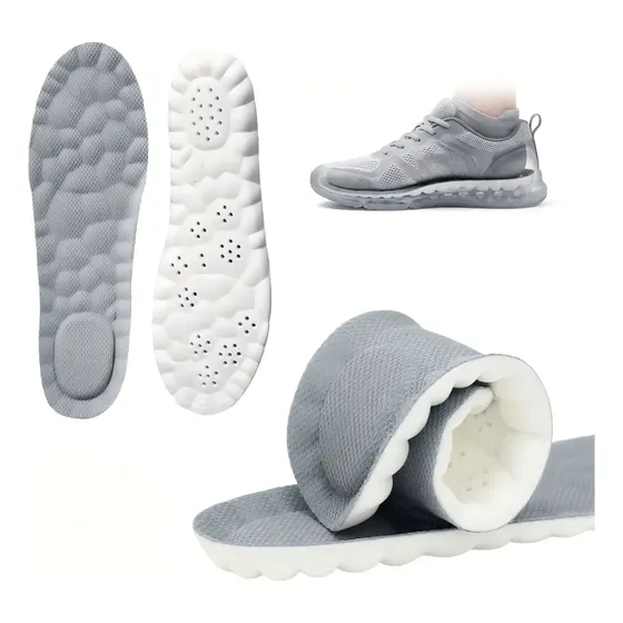 2 Pares Palmilha Ortopédica4d Para Esporte E Fascite Plantar
