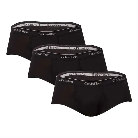 Kit Com 3 Cuecas Brief De Cotton Rib Calvin Klein