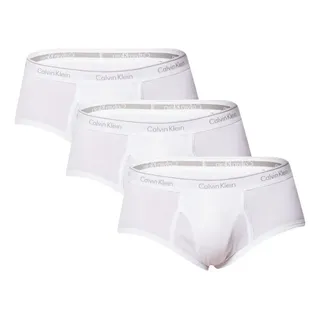 Kit Com 3 Cuecas Brief De Cotton Rib Calvin Klein Branco P