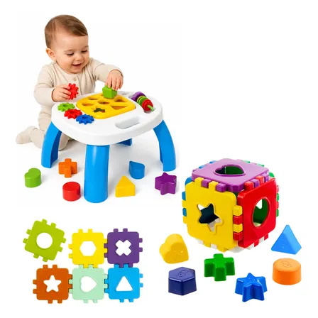 Kit Brinquedo Educativo Mesa Didatica Atividades Infantil Colorido