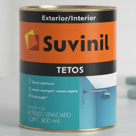 Tinta Acrílica P/ Tetos Anti Mofo Fosco 900ml Suvinil Branco