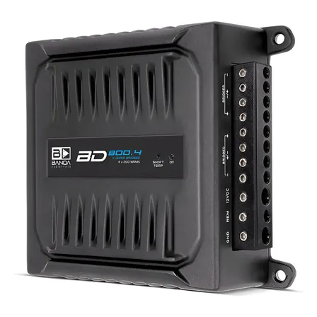 Modulo Potencia Banda 800.4 Preto 4 Canais 2 Ohms Top Barato Preto