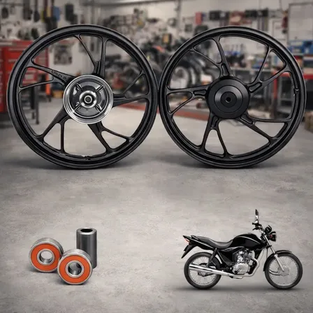 Rodas Liga Leve Fan 125 Ks 2009 A 2013 Pé De Galinha Tambor