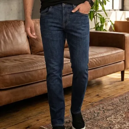 Calça Jeans Masculina Casual Slim Just Fit Beeight Azul-escuro Jeans 42