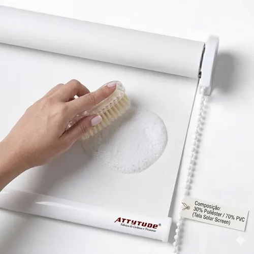 Persiana Rolo Tela Solar 3% Off White 1,40 X 1,20 - Attytude Branco