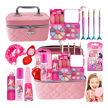 Maleta Maquiagem Infantil Presente Natal Barato Rosa Sortidas