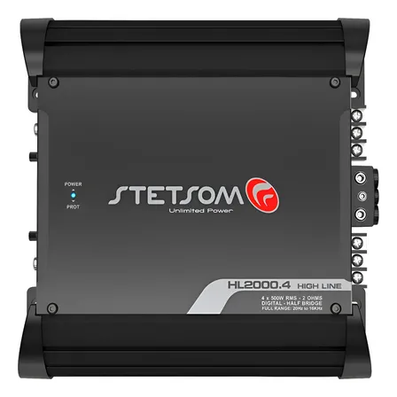 Módulo Amplificador Stetsom Hl 2000.4 2000w 4 Canais 2 Ohms Preto