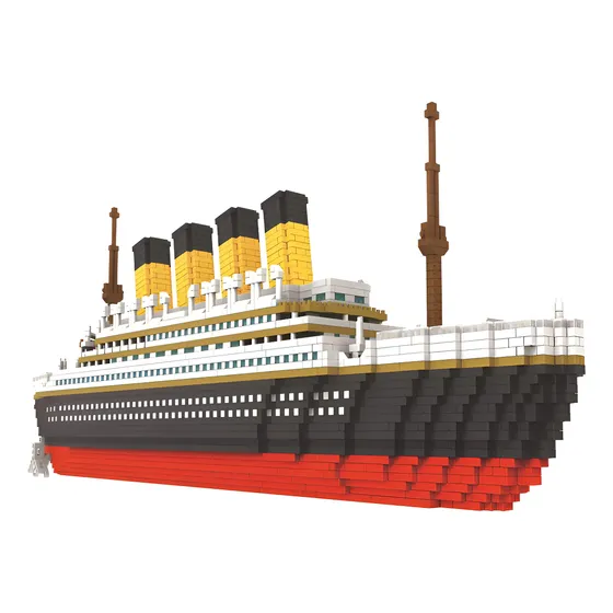 Kit 1855 Peças Conjunto Grande De Blocos Construção Titanic