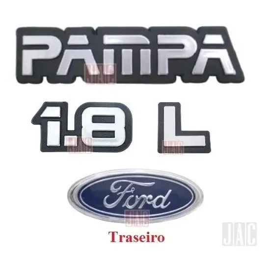 Emblemas Pampa 1.8 L + Ford Mala - 87 À 97 - Modelo Original