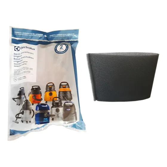 Saco + Filtro Espuma Aspirador Electrolux Flex 1400w Flex S
