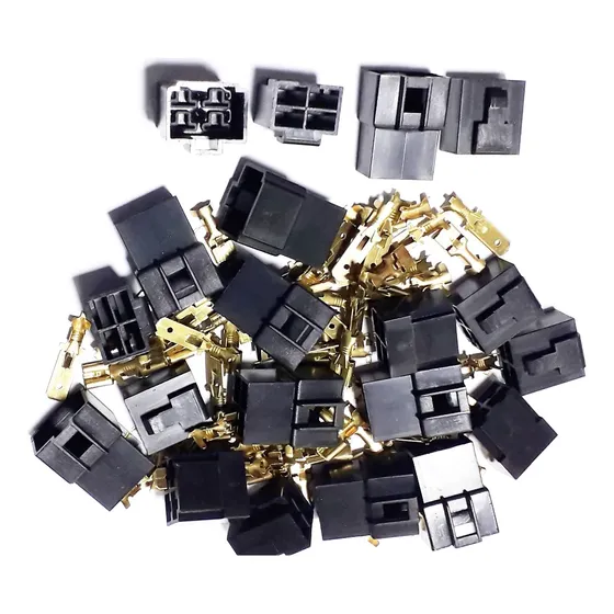 10 Conjunto Conector Terminal Tomada 4 Vias
