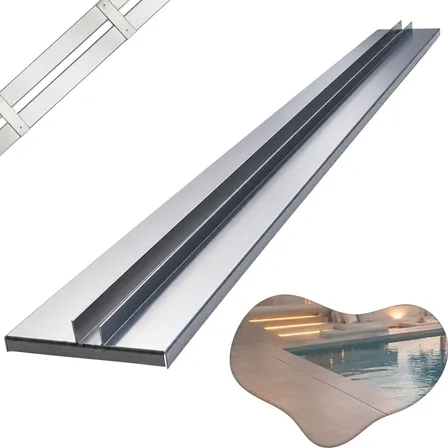 Ralo Linear Permanente Infinito 10x100 Inox 304 Piscina