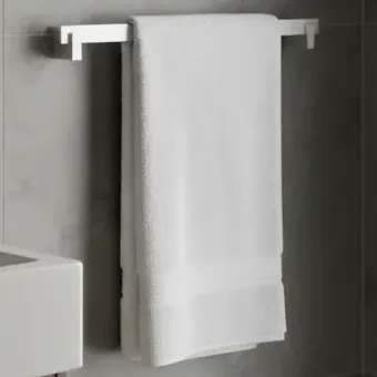 Toalheiro 40 Cms Quadrado Aluminio - Metais Banheiro Ipanema
