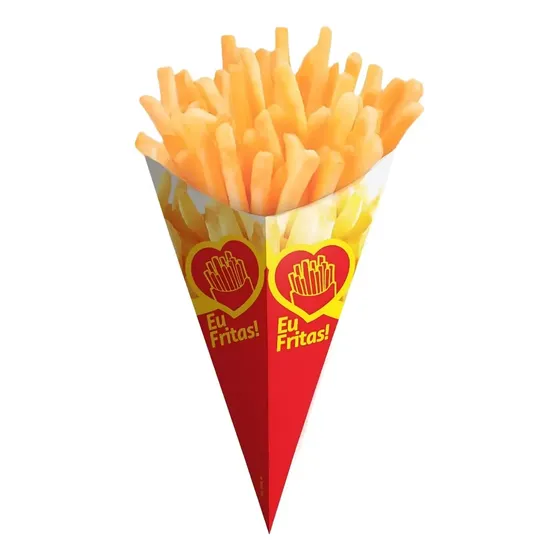 Caixa, Caixinha, Embalagem, Cone Batata Frita G - 300 Un.