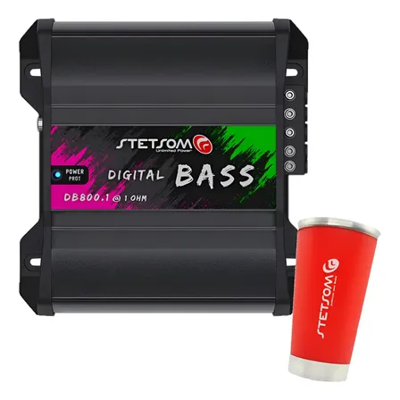 Modulo Potencia Db800.1 Stetsom 1 Canal 1 Ohm Para Grave Preto