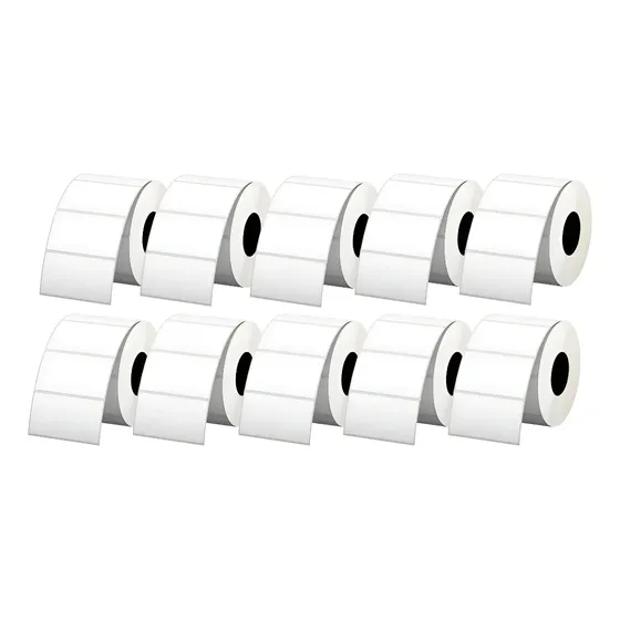 Kit 10 Rolo Etiqueta Térmica 40x25mm Adesiva Para Impressora Branco
