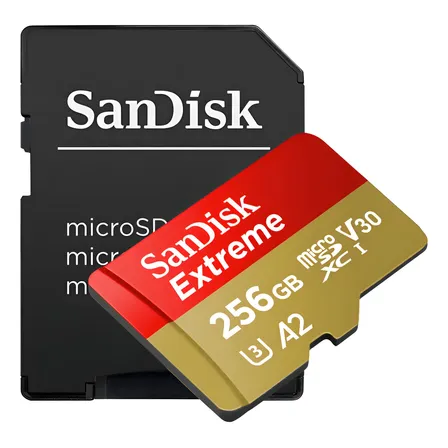 Cartão Memória Sandisk Extreme 256gb Micro Sd + Adaptador Sd Micro Sd Sandisk Extreme 256gb