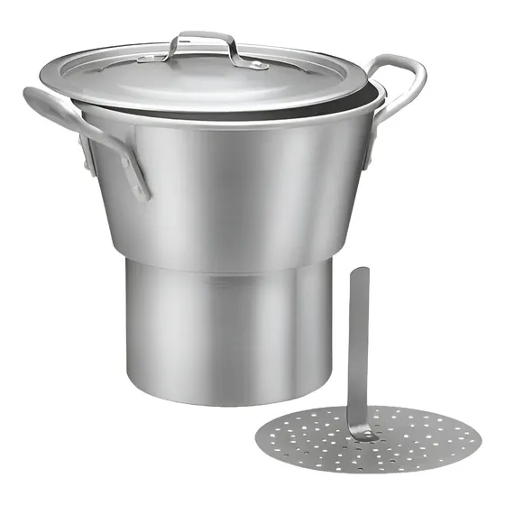Cuscuzeiro N° 26 De Alumínio Linha Hotel 10 Litros