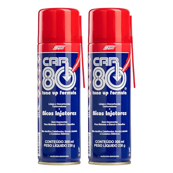 Kit 2 Descarbonizante Limpa Carburador Bicos Injetores Car80