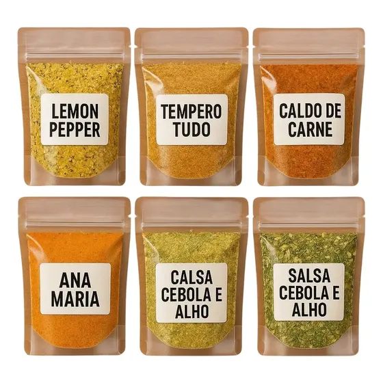 Kit 10 Temperos E Condimentos 100g Cada | Mix De Sabores