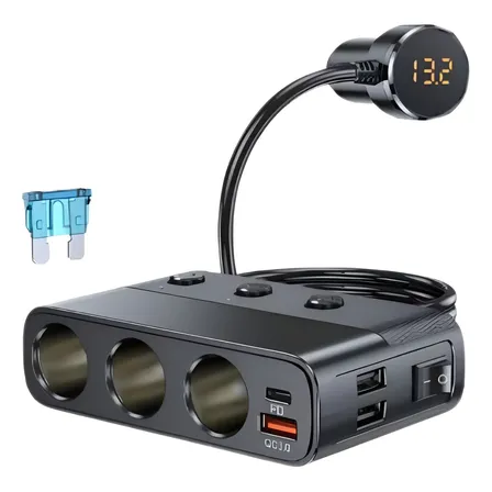 Adaptador Triplo Usb Duplo 12/24v Qualidade Espetacular!