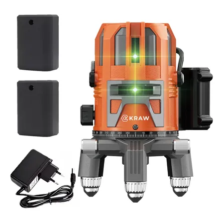 Nivel A Laser 5 Linhas Verde Automatico 30m 360 Com Maleta