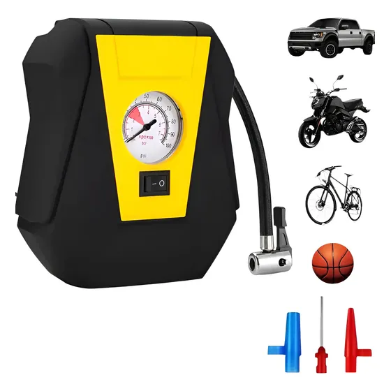 Bomba De Ar Mini Compressor Portátil Pneu Carro Bike Moto