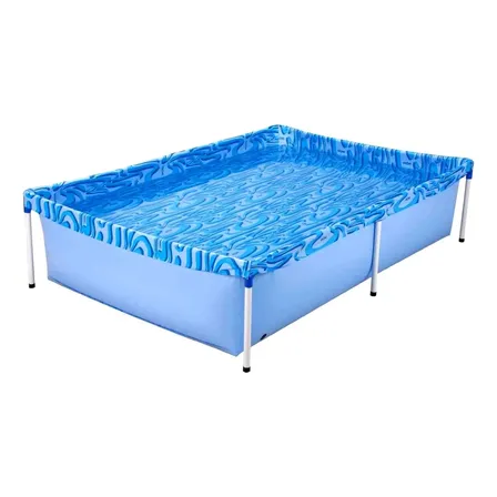 Piscina Estrutural Retangular Mor Com Capacidade 1000 Litros Azul