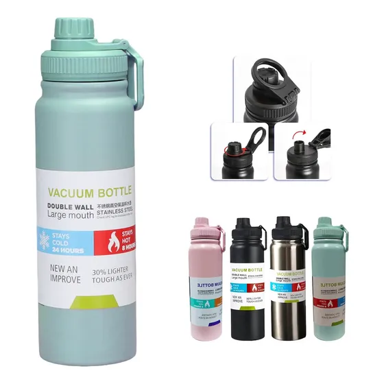 800mlgarrafa Térmica Água Squeeze Inox Academiaquente E Frio