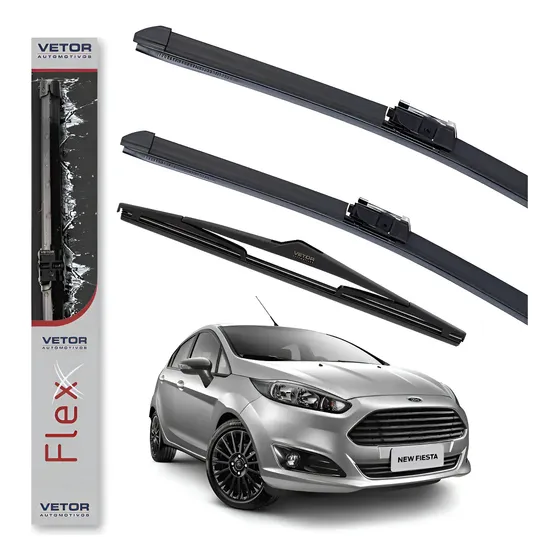Kit Palheta Limpador Parabrisa Ford New Fiesta 2012 Até 2019