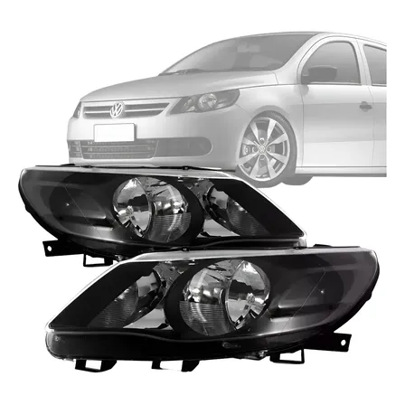Par Farol Gol G5 Foco Duplo Mascara Negra 09 2010 2011 2012