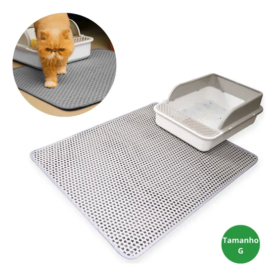 Tapete Coletor Higiênico Para Caixa De Areia Gatos Tamanho G