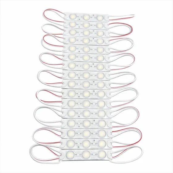 Pacote 200 Módulos 3 Led 1.5w Branco Frio Prova D'água