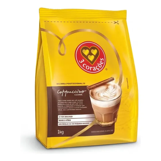 Cappuccino Classic Solúvel - Três 3 Corações Vending 1kg