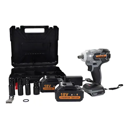 Chave Impacto Brushless Maleta 2 Baterias Alta Performance Cinza-escuro 127/220v 50/60 Hz